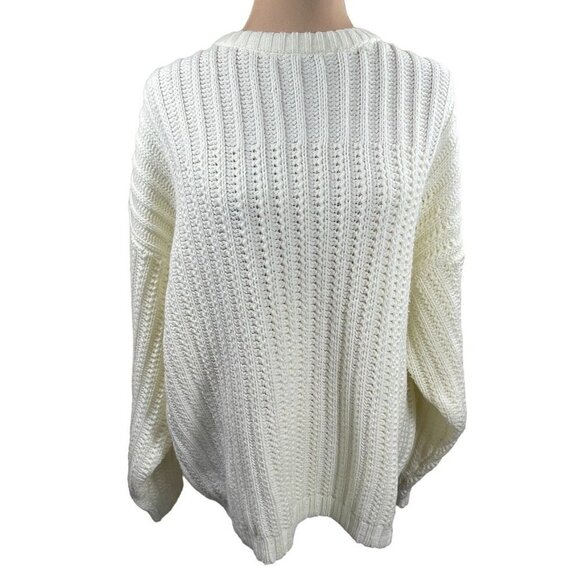 VTG Permit Men's Crew Neck Sweater Long Sleeve Cream Size M Medium - Picture 1 of 7